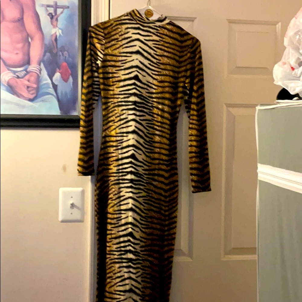Matte Collection animal print dress